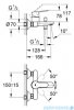Grohe Bauedge bateria jednouchwytowa wannowa ścienna chrom 23334000